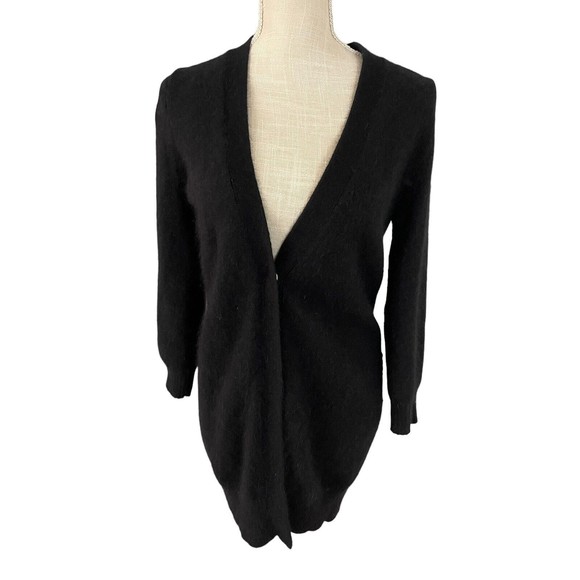 Rachel Roy Rabbit Hair Blend‎ Cardigan Sweater Women's Large Gold Buttons - Picture 1 of 7